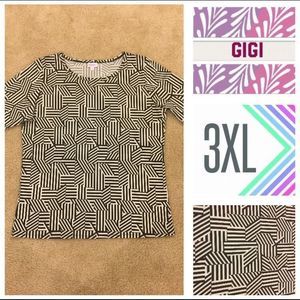 Lularoe 3xl Gigi black with white stripes